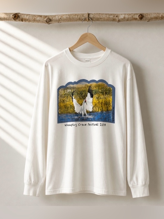 Gildan Tops - Whooping Crane Festival 2014 T-Shirt Size M Used
